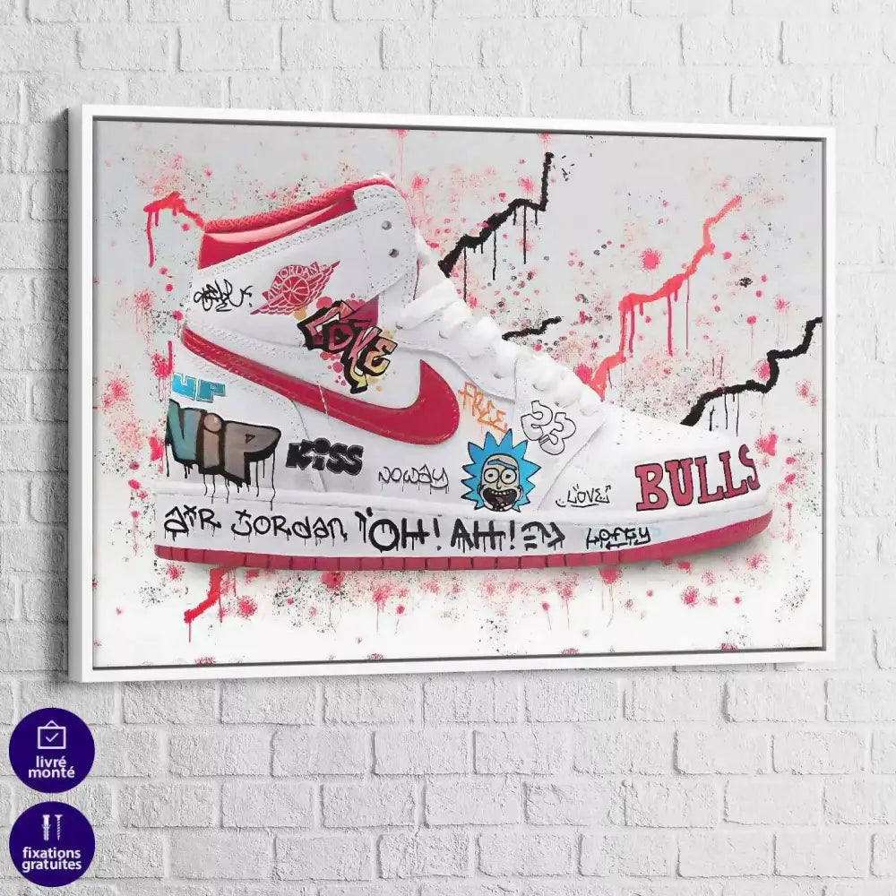 Tableau Street Art Jordan Graffiti - Montableaudeco