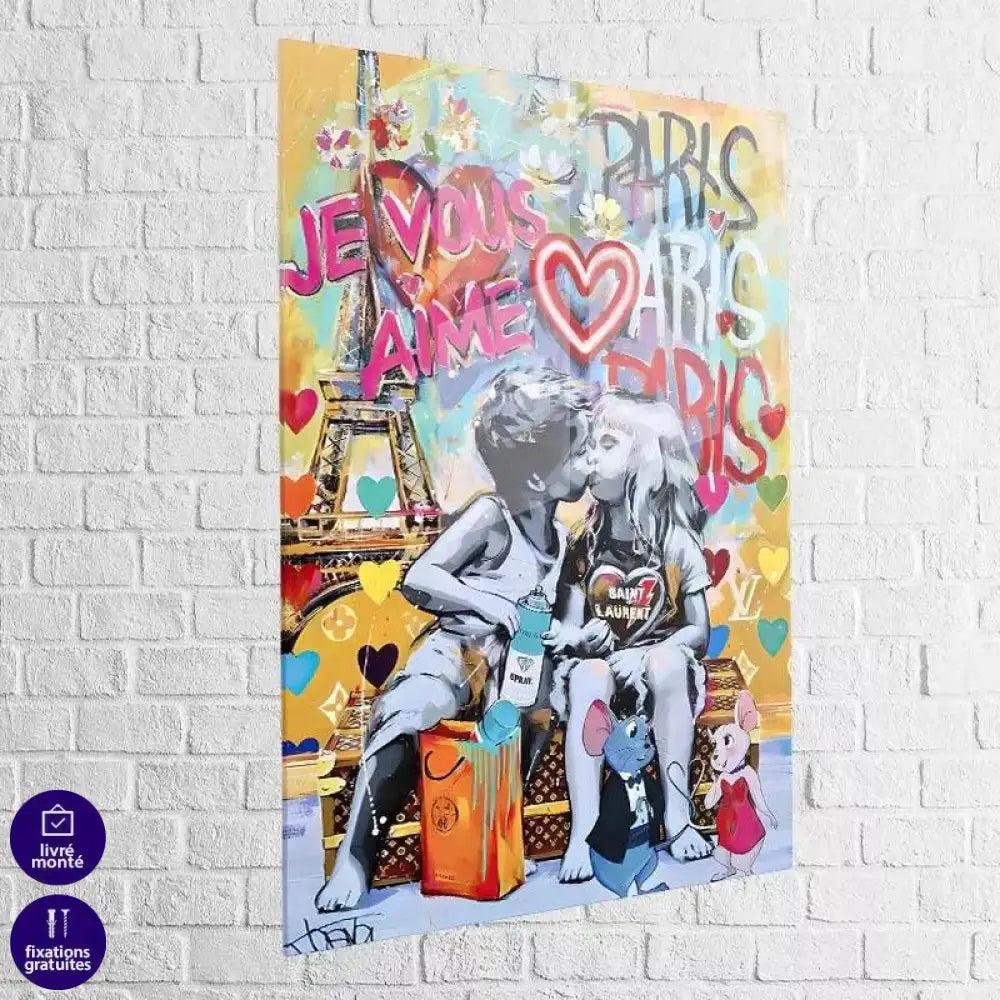 Tableau Street Art L'amour Innoncent - Montableaudeco