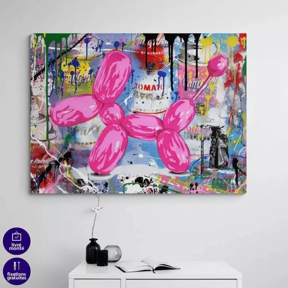 Tableau Street Art L'enfant et son Ballon - Montableaudeco