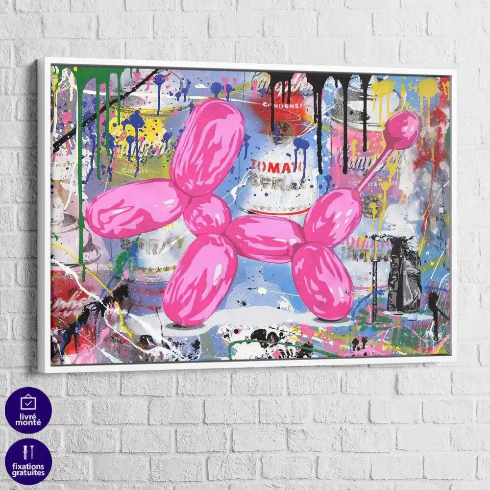 Tableau Street Art L'enfant et son Ballon - Montableaudeco