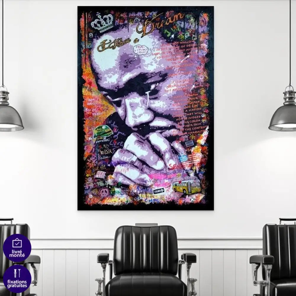 Tableau Street Art Martin Luther King - Montableaudeco