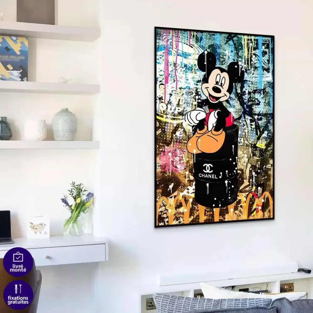 Tableau Street Art Mickey Chanel - Montableaudeco