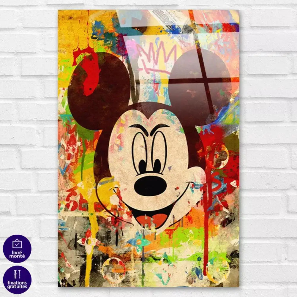 Tableau Street Art Mickey Crazy - Montableaudeco