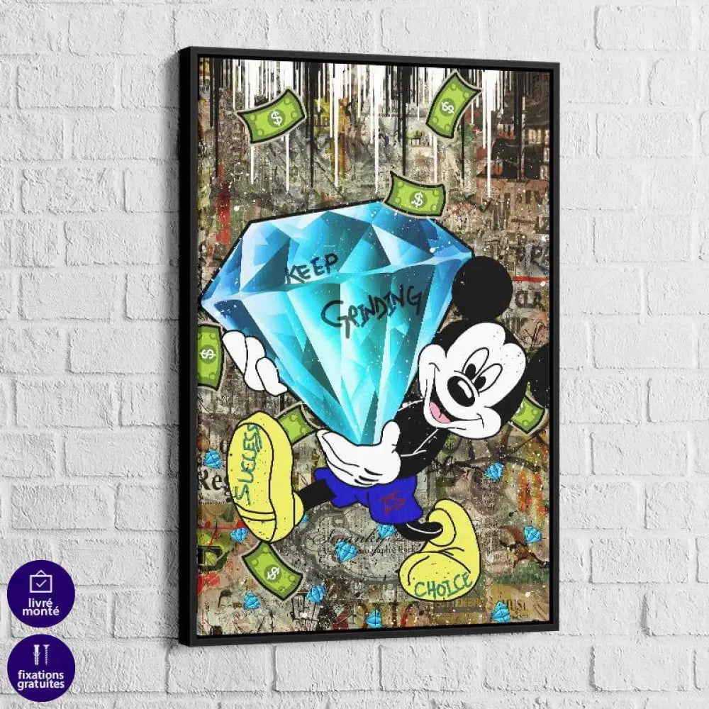 Tableau Street Art Mickey Diamant - Montableaudeco