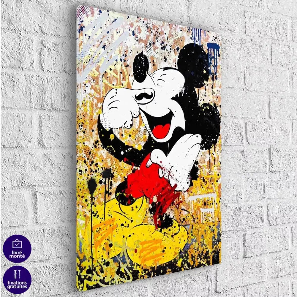 Tableau Street Art Mickey Hilare - Montableaudeco