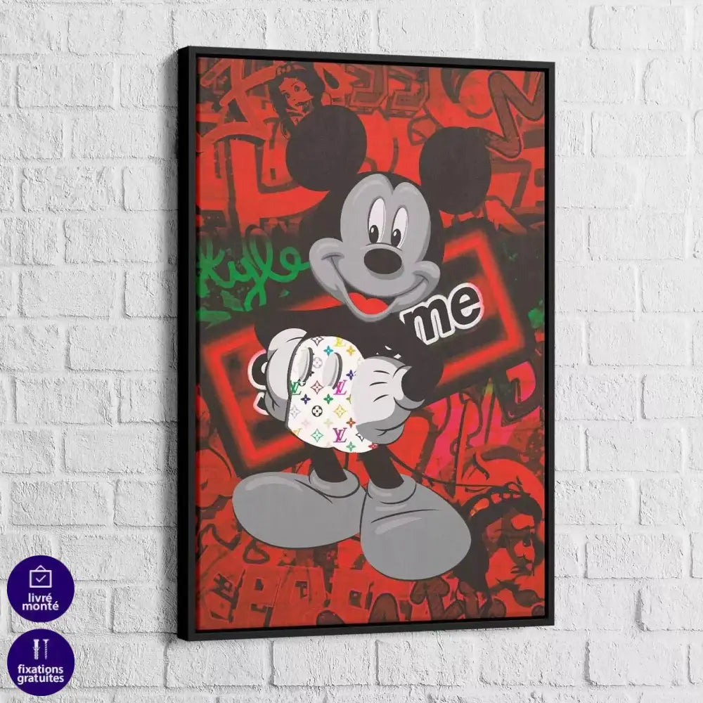 Tableau Street Art Mickey Supreme - Montableaudeco