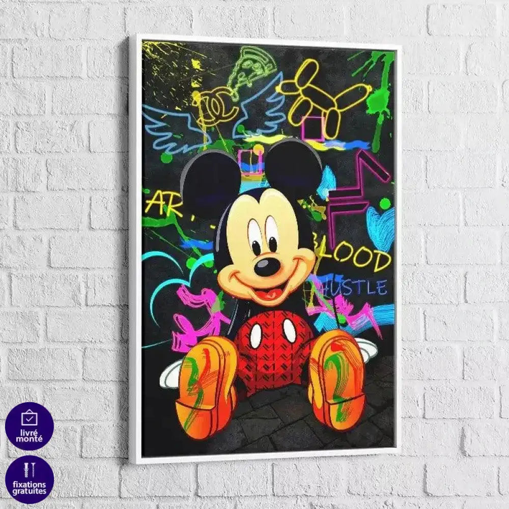 Tableau Street Art Mickey The Smile - Montableaudeco