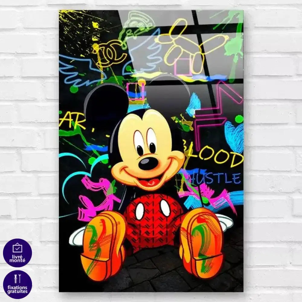 Tableau Street Art Mickey The Smile - Montableaudeco