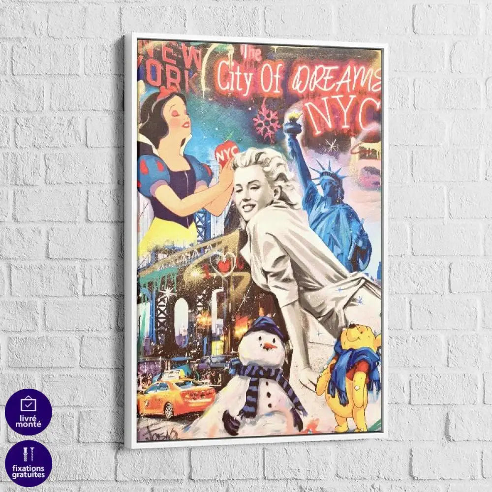 Tableau Street Art New York City of Dream - Montableaudeco