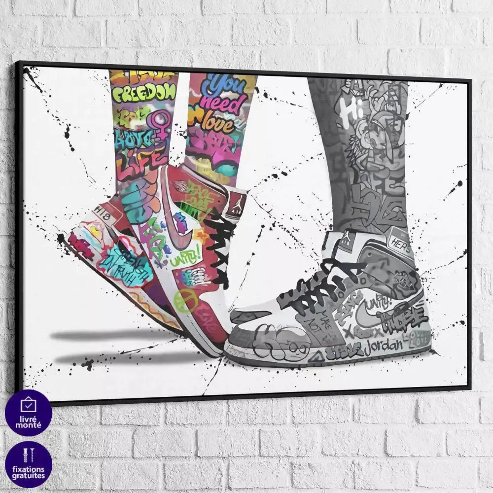 Tableau Street Art Nike Air - Montableaudeco