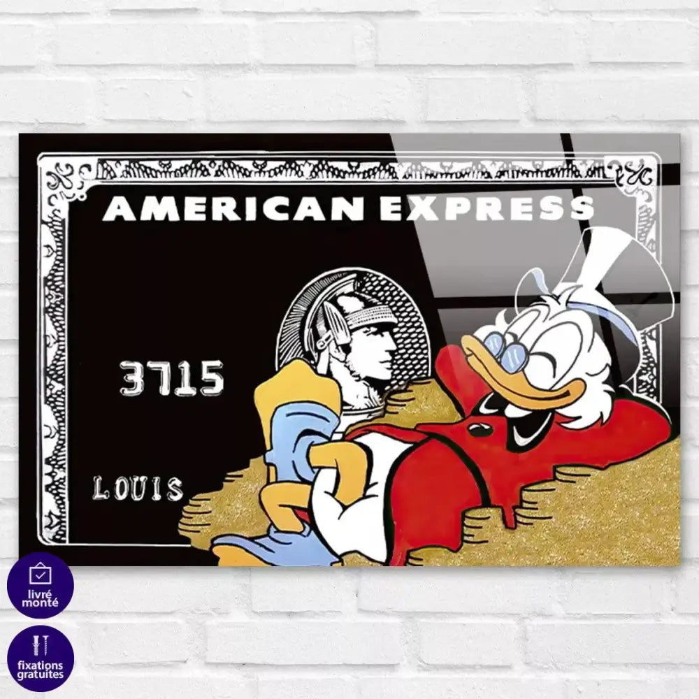 Tableau Street Art Picsou American Express - Montableaudeco