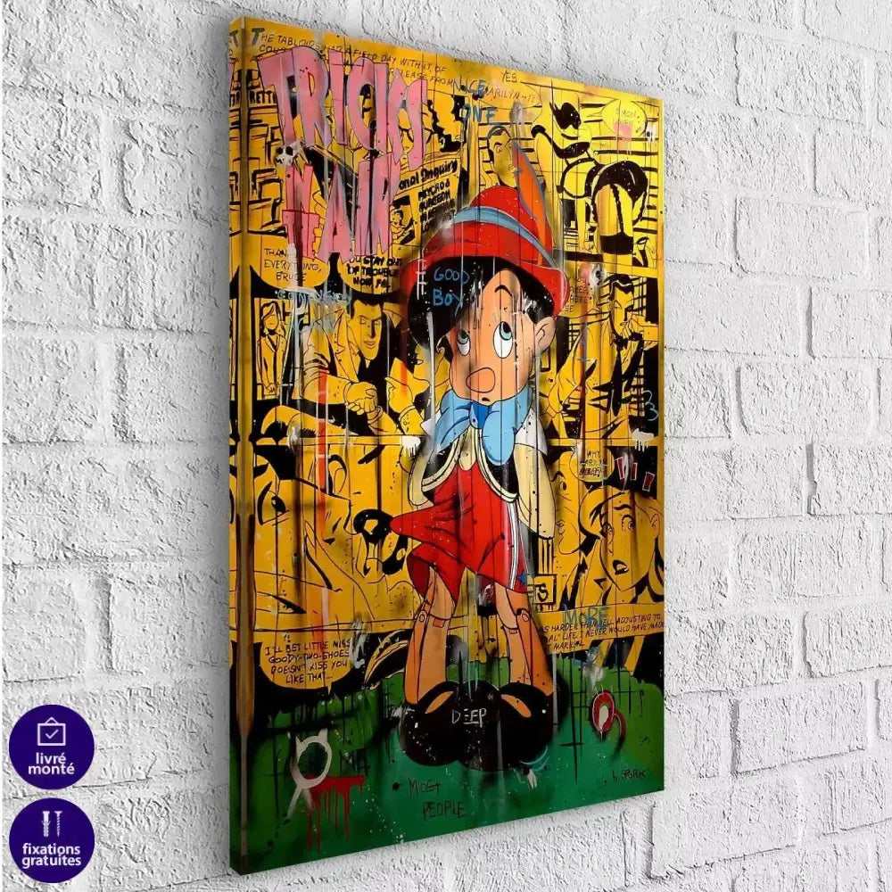 Tableau Street Art Pinocchio - Montableaudeco