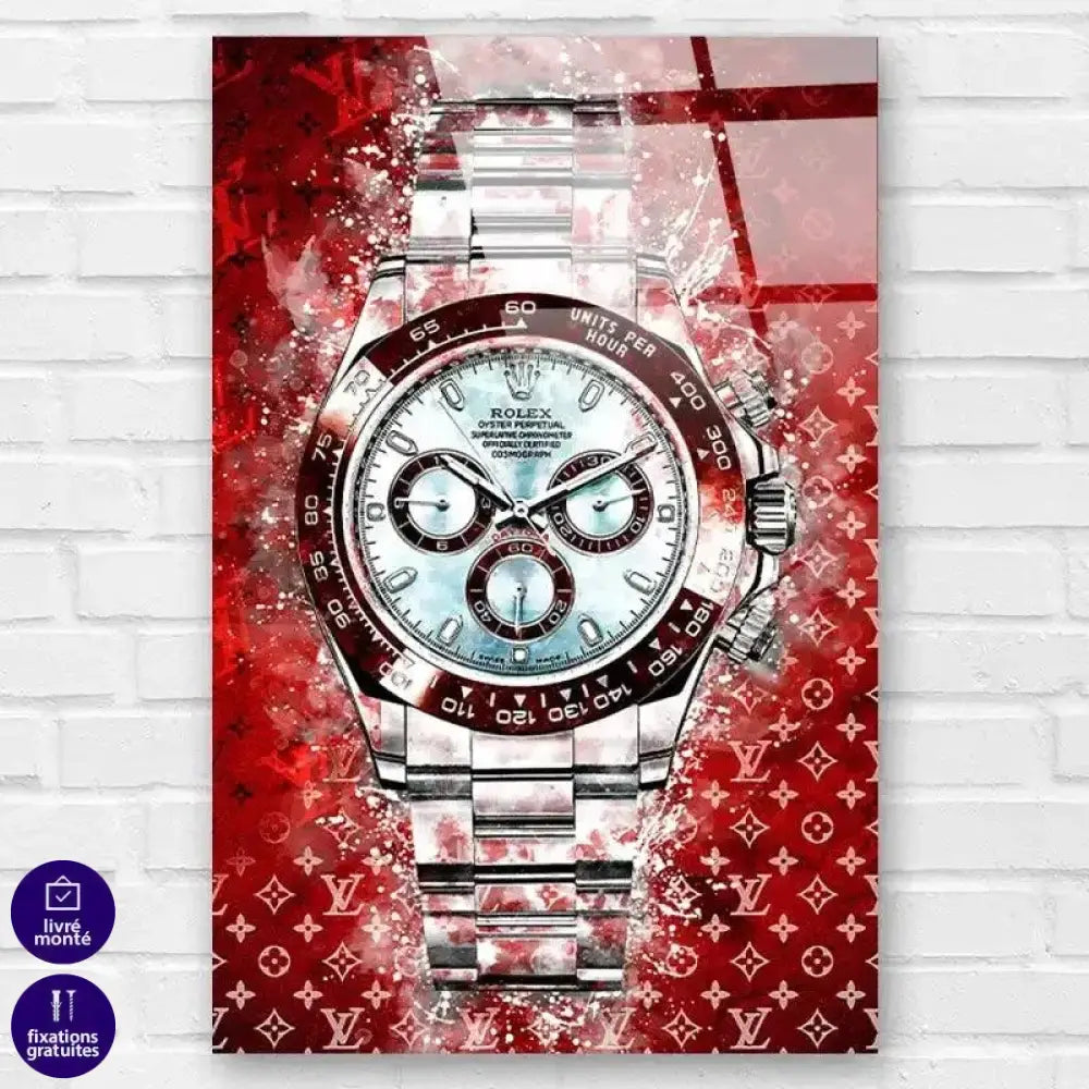 Tableau Street Art Rolex Louis Vuitton - Montableaudeco