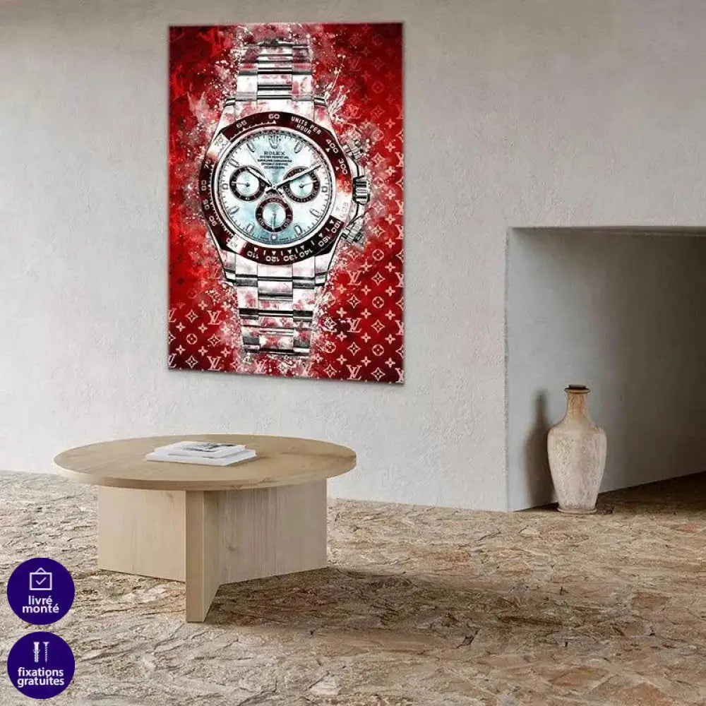 Tableau Street Art Rolex Louis Vuitton - Montableaudeco