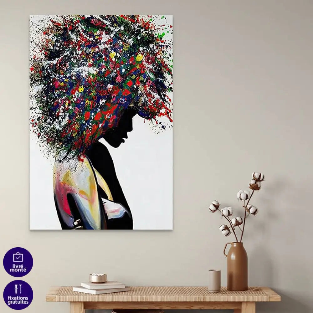 Tableau Street Art Silhouette en Couleur Tableau Street Art