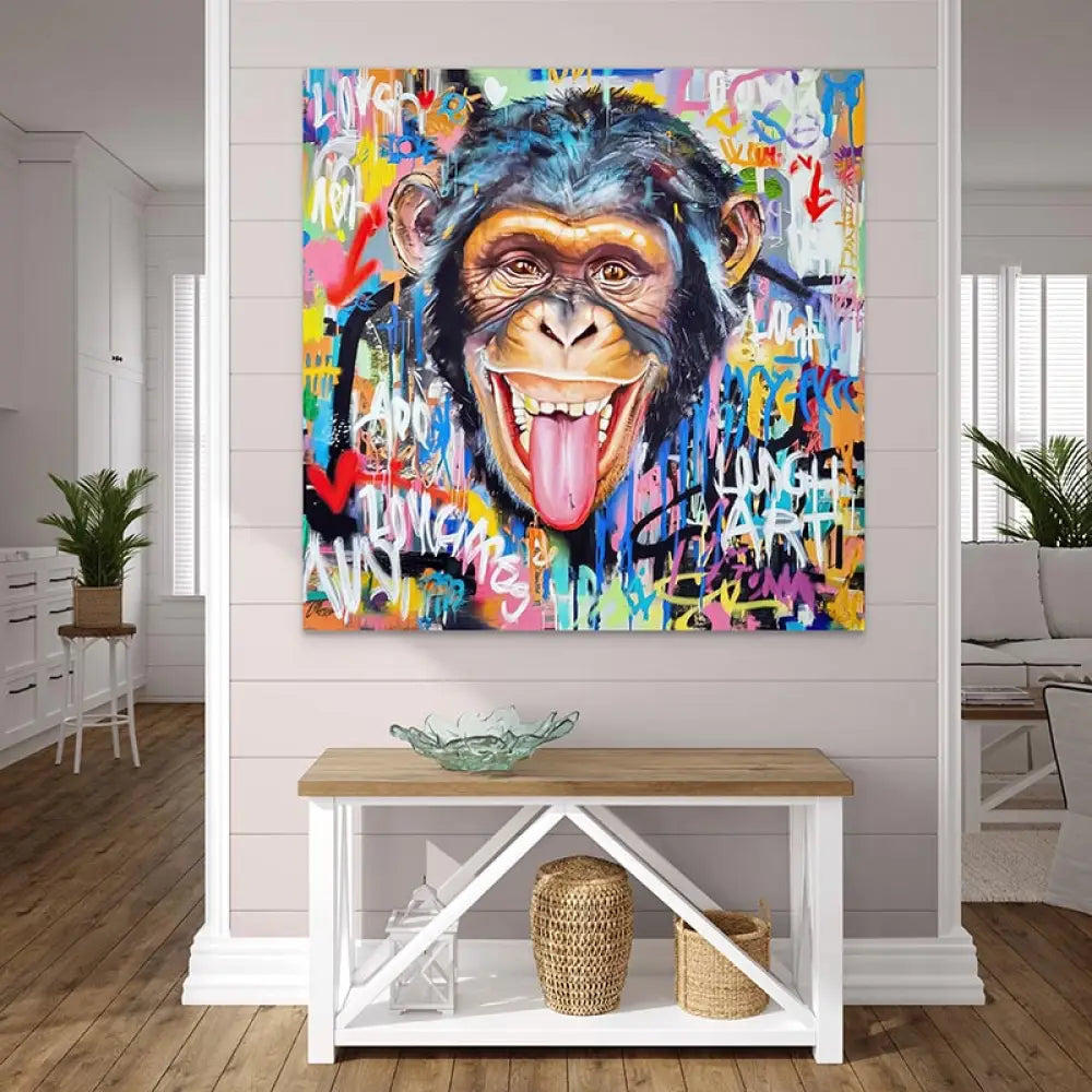 tableau singe graffiti