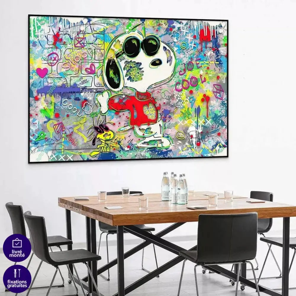 Tableau Street Art Snoopy Art - Montableaudeco