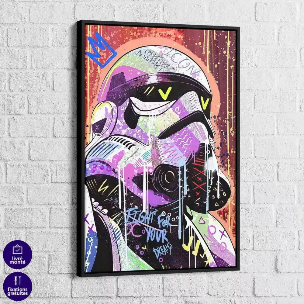 Tableau Street Art Star Wars Stormtrooper - Montableaudeco