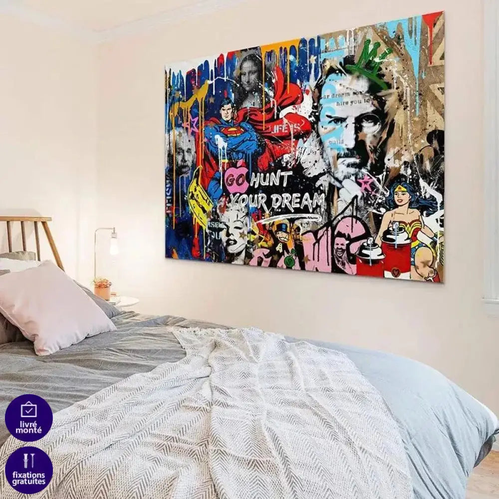 Tableau Street Art Steve Jobs - Montableaudeco