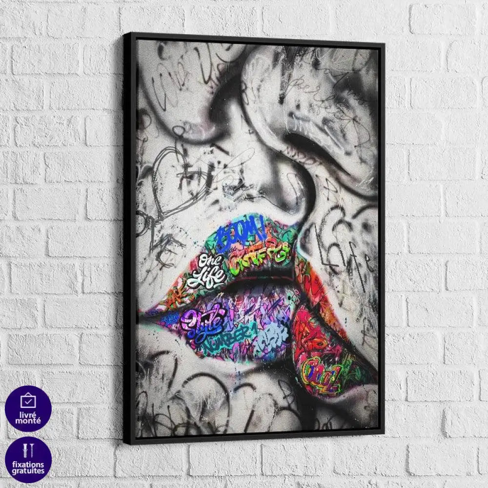Tableau Street art The Kiss - Montableaudeco