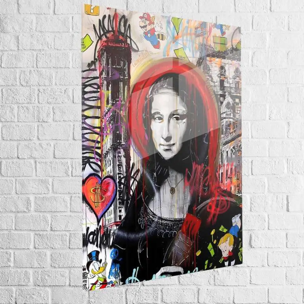 Tableau Street Art Urban Mona 40x60cm / Plexiglas Tableau Street art