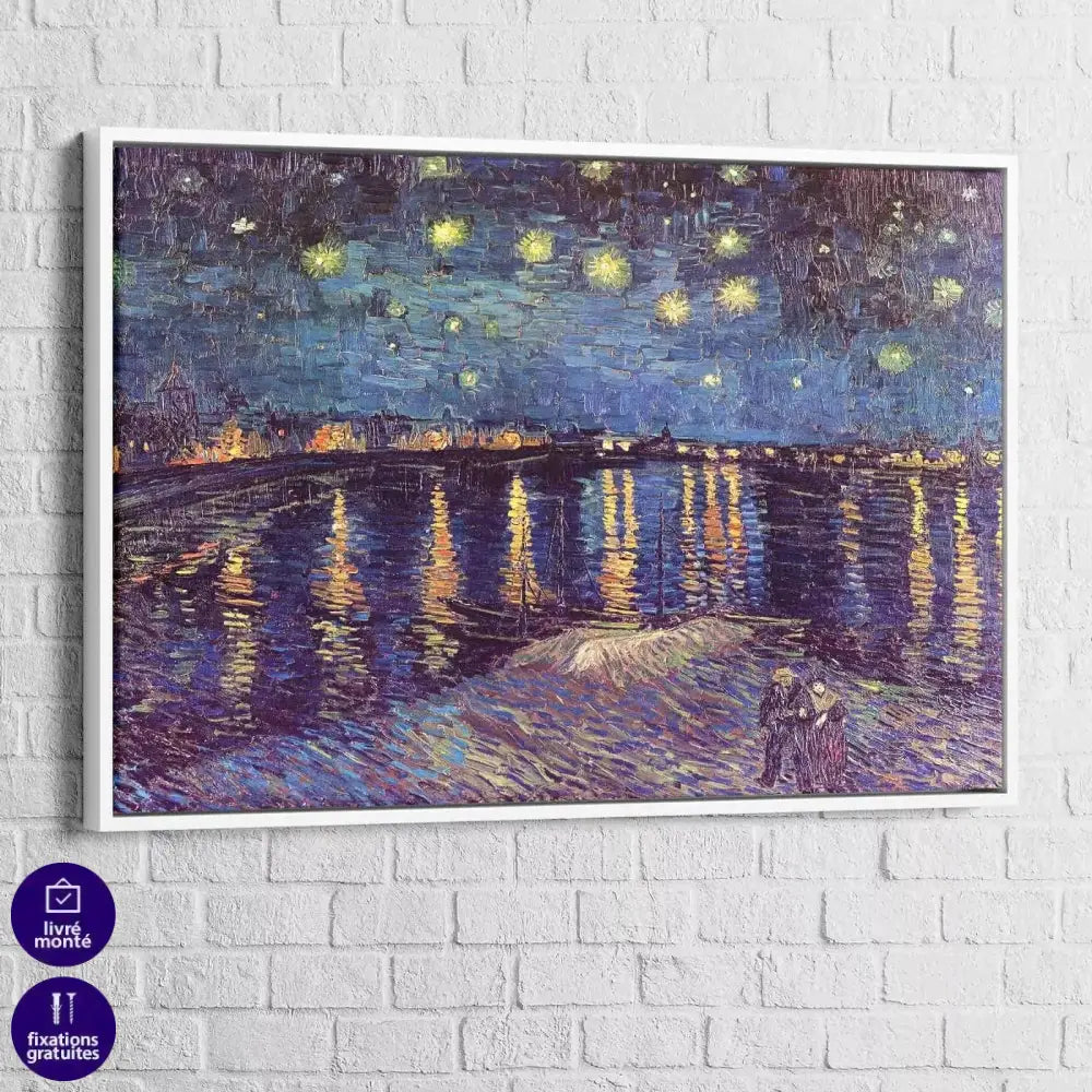 Tableau Vincent Vang Gogh Nuit étoilée au dessus du Rhône - Montableaudeco