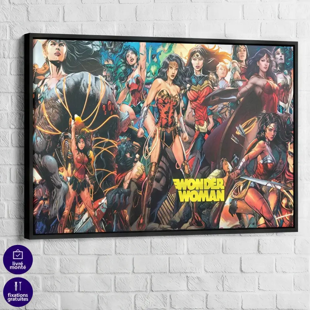 Art mural Wonder Woman inspiré des bandes dessinées DC Comics
