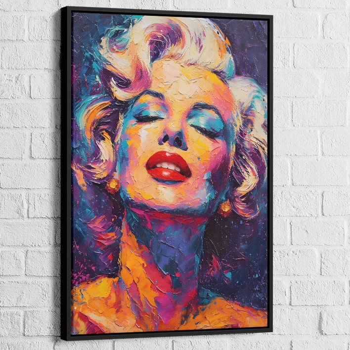 tableau contemporain Marilyn glamour revisité