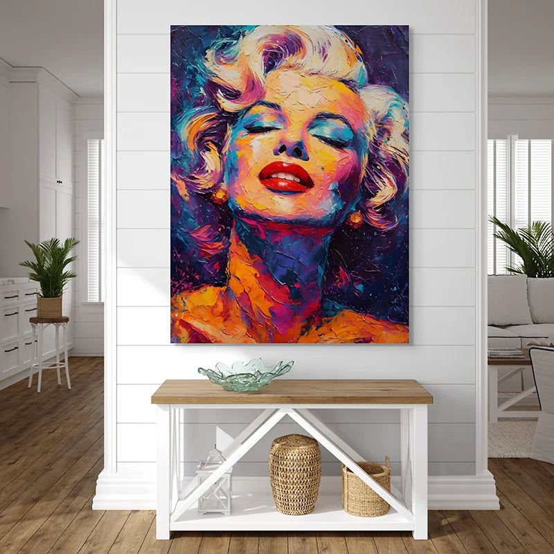 tableau pop art Marilyn Monroe éclat de couleurs