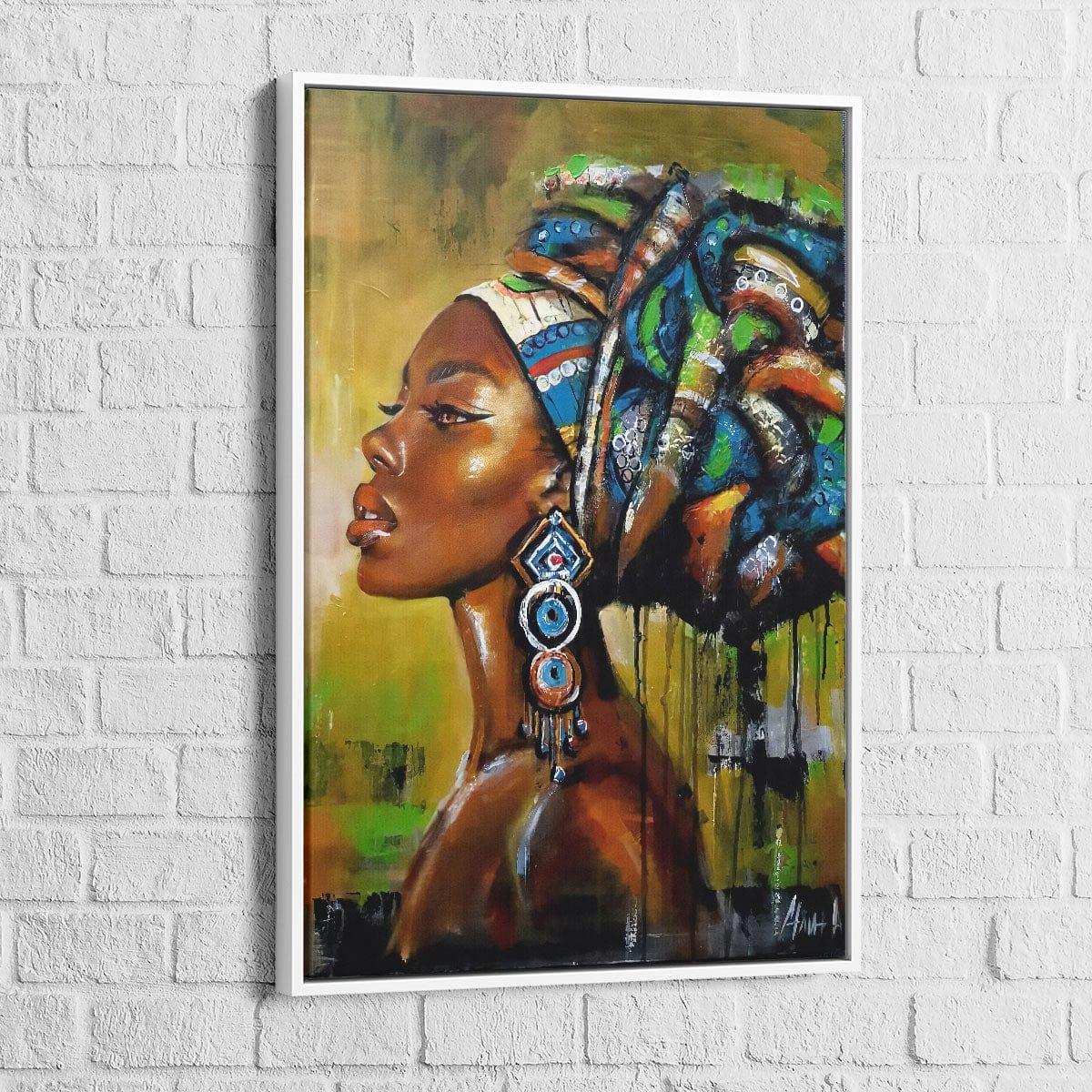 cadre flottant portrait femme du pays style ethnique chic