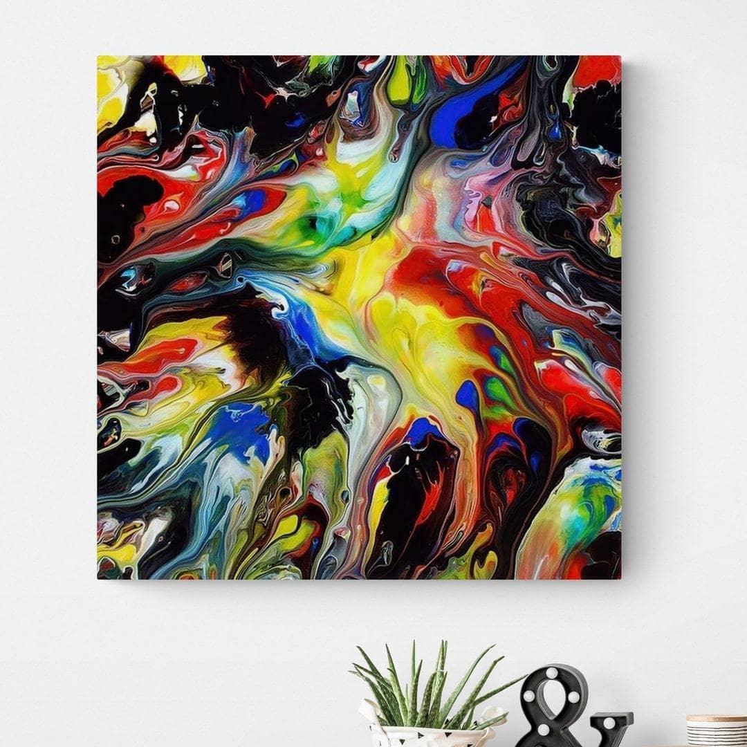 Tableau Abstrait multi couleur