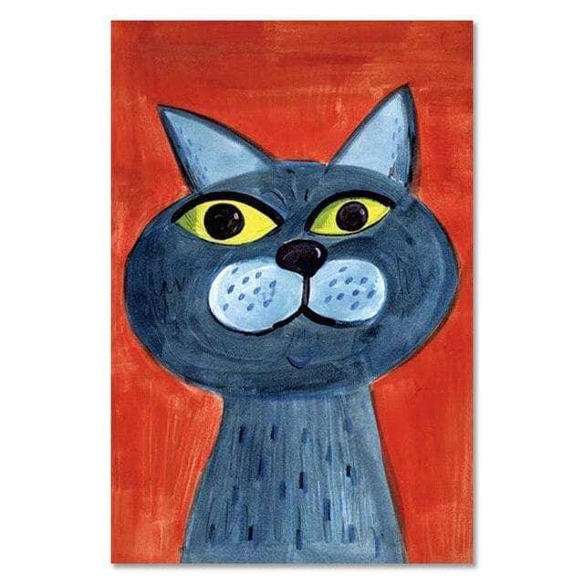 Tableau Chat Coloré | Déco Original | Offre de Bienvenue -20% f