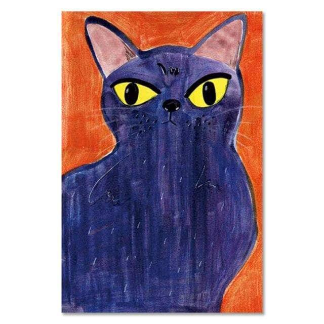 Tableau Chat Coloré | Déco Original | Offre de Bienvenue -20% i