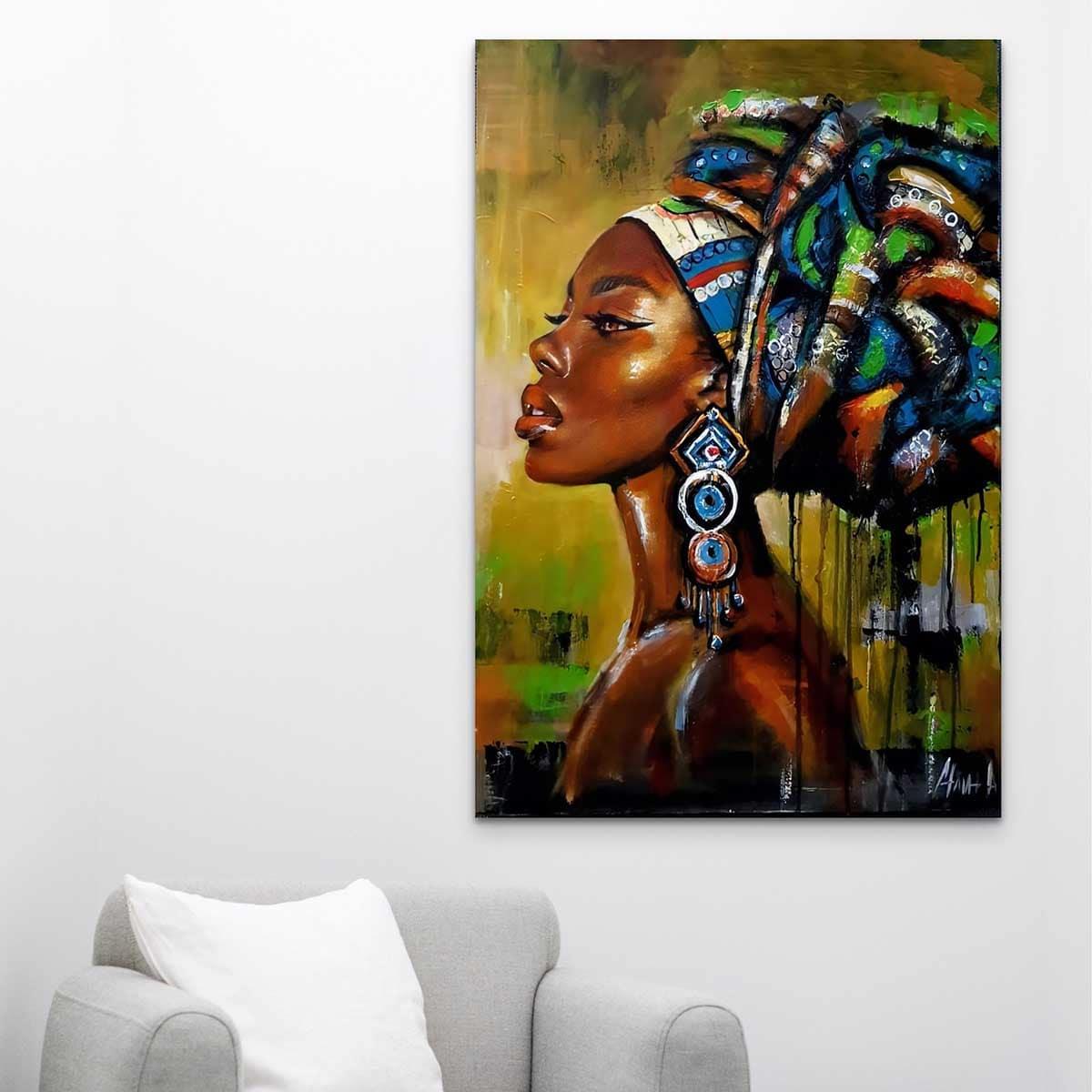 tableau Afrique Femme du Pays portrait africain moderne