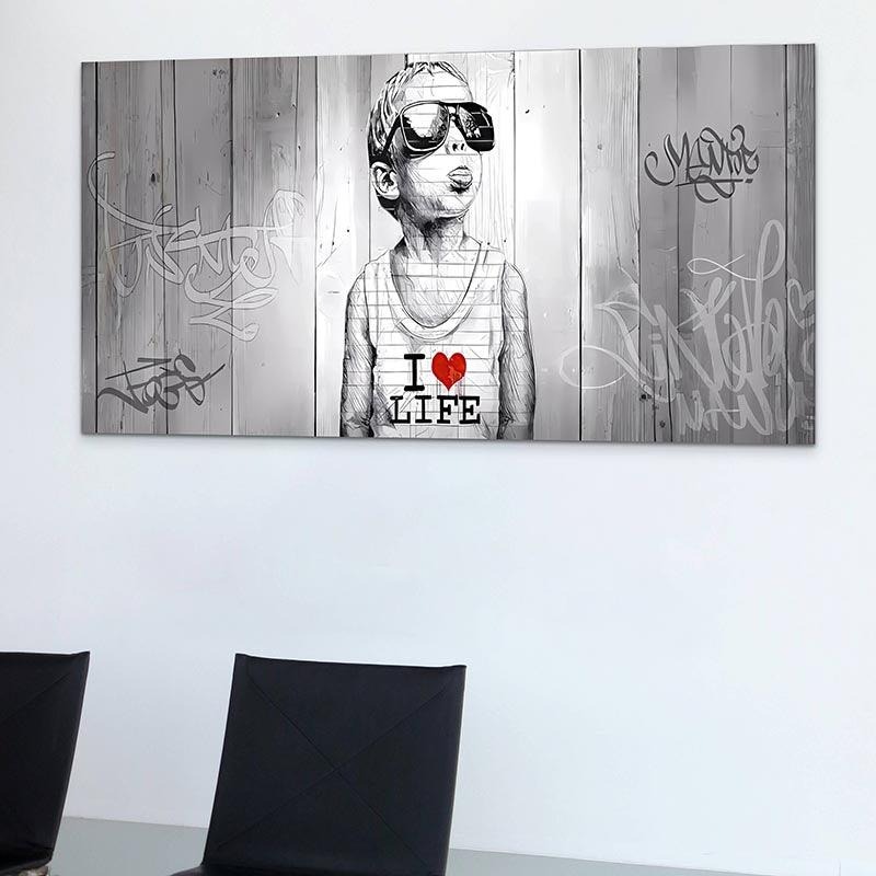 Tableau Banksy Children Love Life - Montableaudeco
