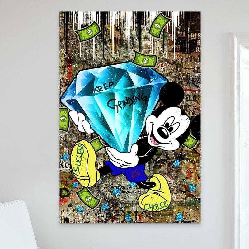 Tableau Street Art Mickey Diamant - Montableaudeco