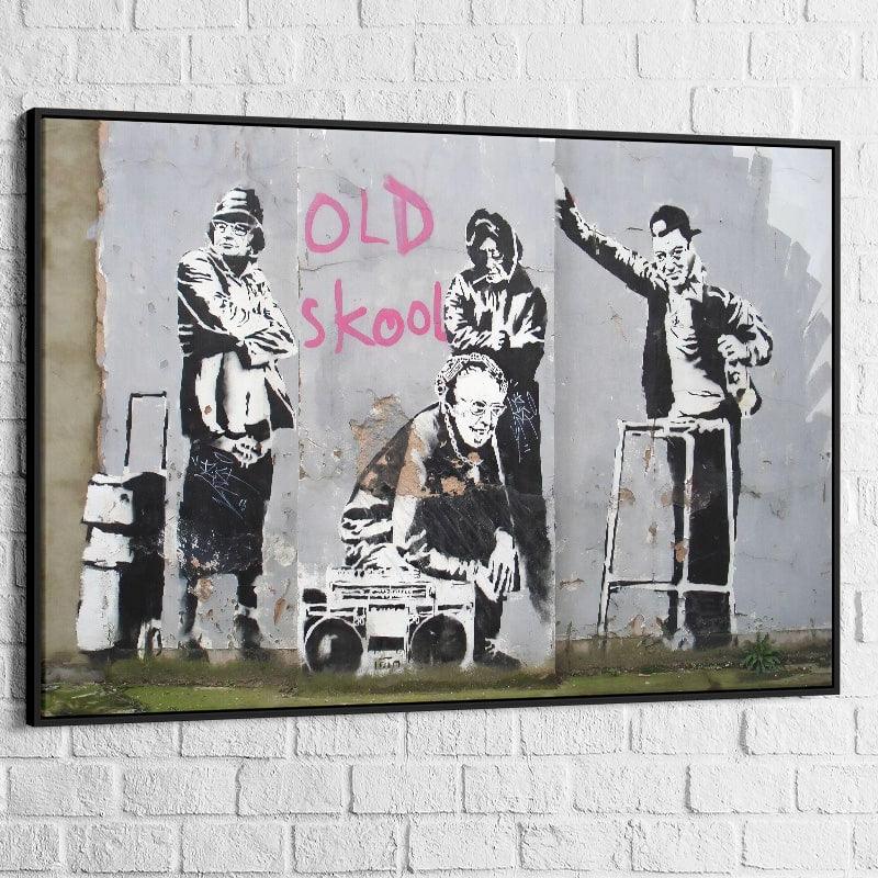 Tableau Banksy Old School - Montableaudeco