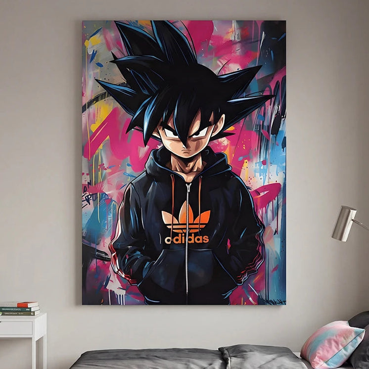 Tableau Dragon Z moderne sur toile tendue, déco murale