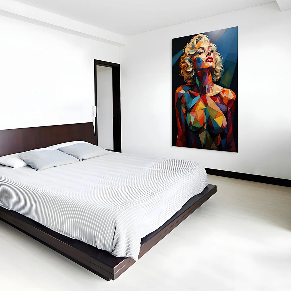 Tableau Mural – Marilyn Cubique Style Géométrique