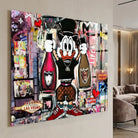 Tableau Street Art Bling en plexiglas, couleurs éclatantes effet luxe