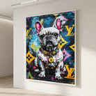 Tableau bouledogue français graffiti tendance déco contemporaine