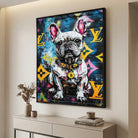 Tableau bouledogue français pop art graffiti coloré décoration murale moderne