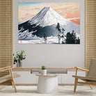 Tableau paysage japonais zen, estampe shin-hanga contemporaine