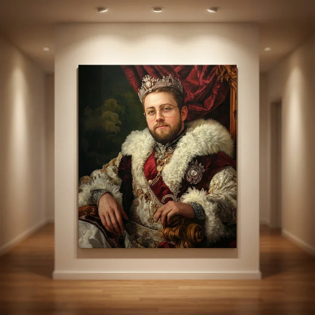Tableau personnalisé personnage historique Le Roi rendu peinture classique