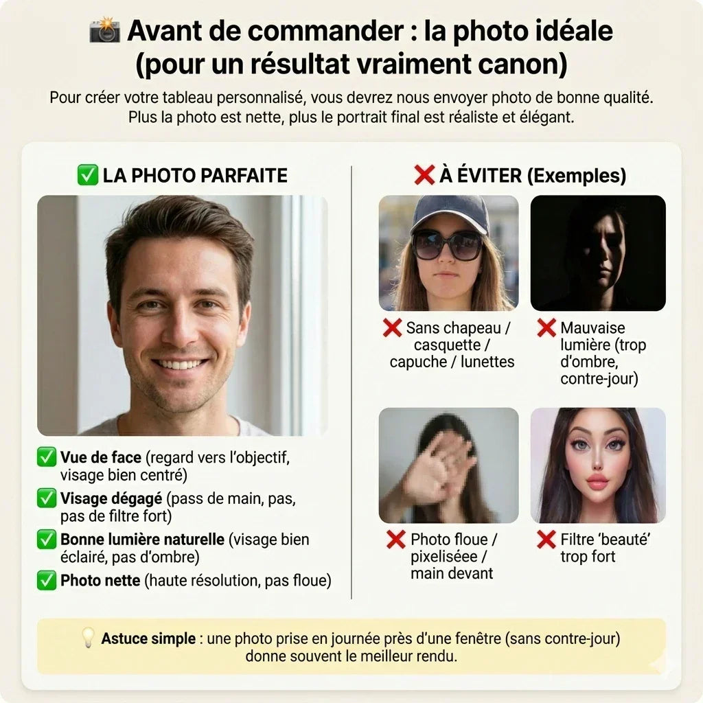 Tableau portrait d’empire personnalisé – rendu premium pour salon