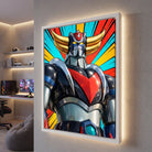 Toile Goldorak pop art couleurs vives décoration intérieure