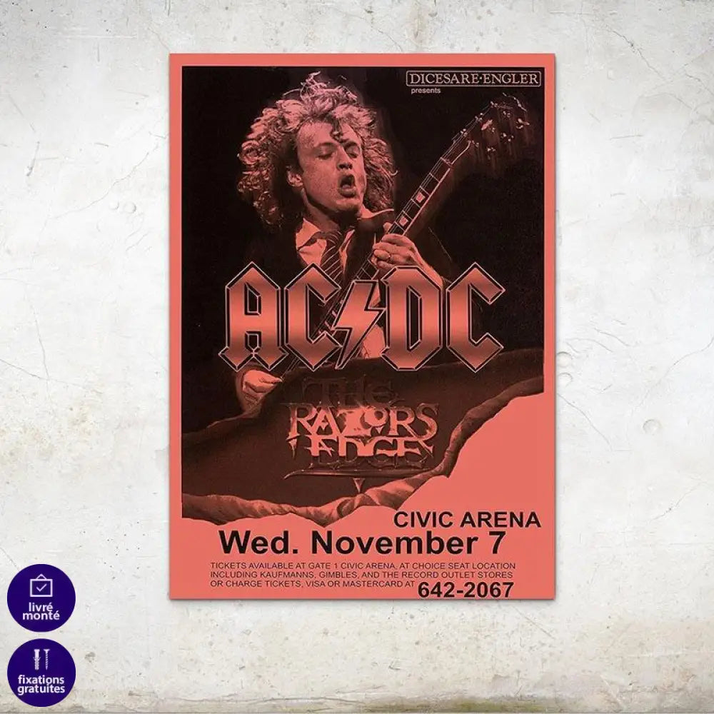 Affiche Concert ACDC - Montableaudeco