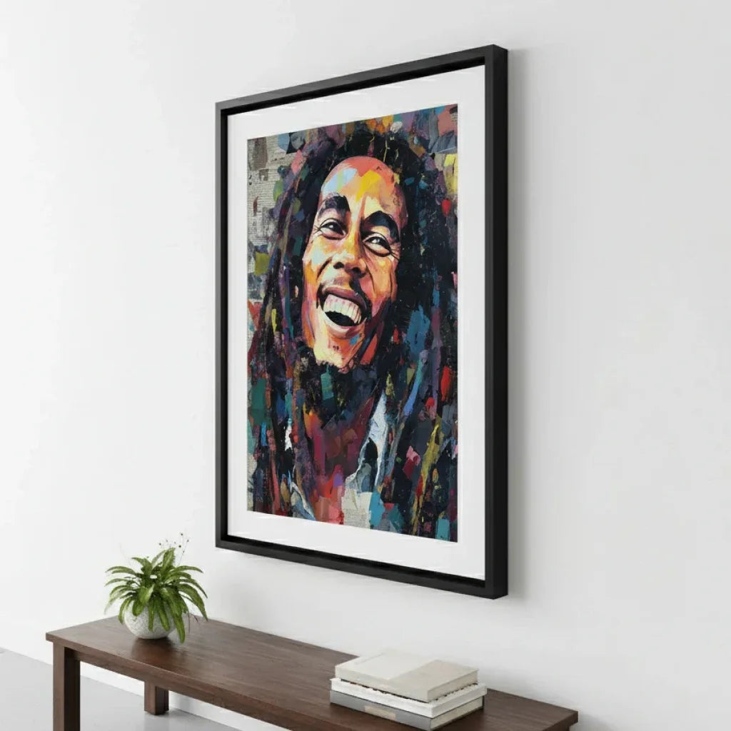 affiche sans cadre bob marley good vibes décoration murale