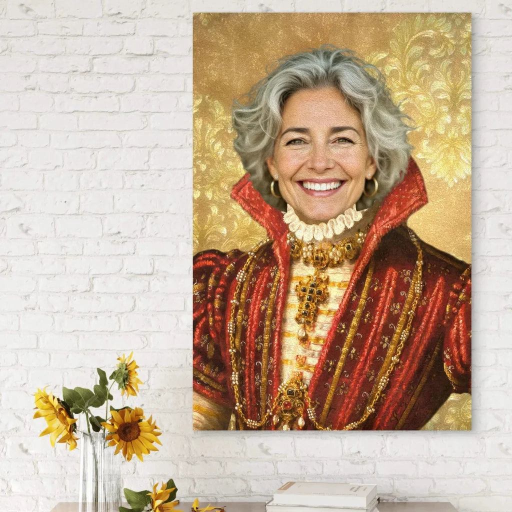 Portrait personnalisé femme type reine ou duchesse

