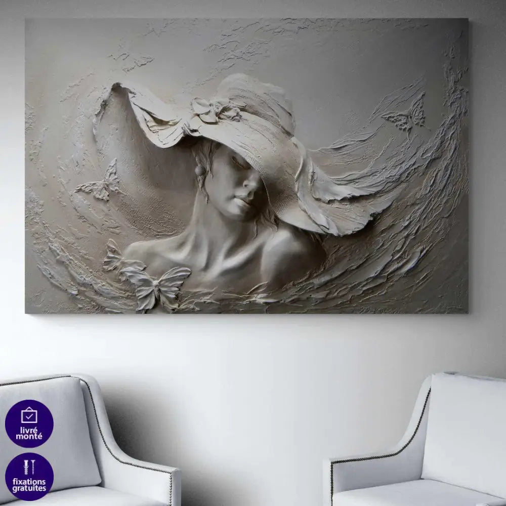 Tableau 3D La Femme Romantique - Montableaudeco